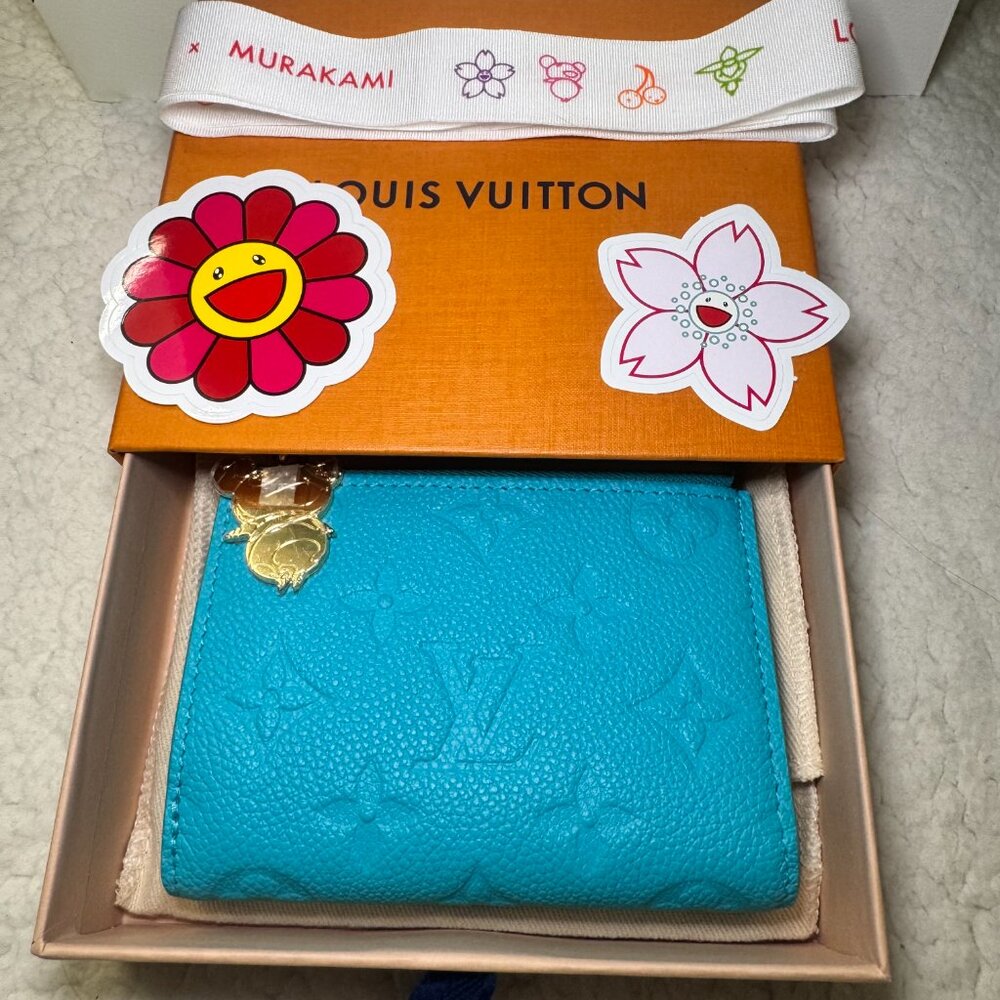 Brand new. Louis Vuitton X Murakami🌸 Kabira Blue Lisa Wallet 2025 collection